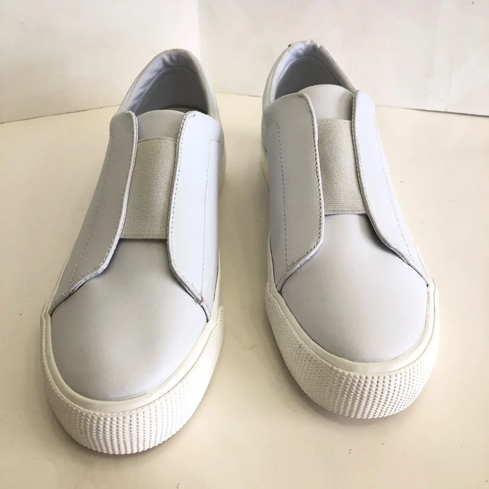 Lauren Ralph Lauren Woman’s Isla Leather Platform Trainer Slip-On Sneakers Sz 10